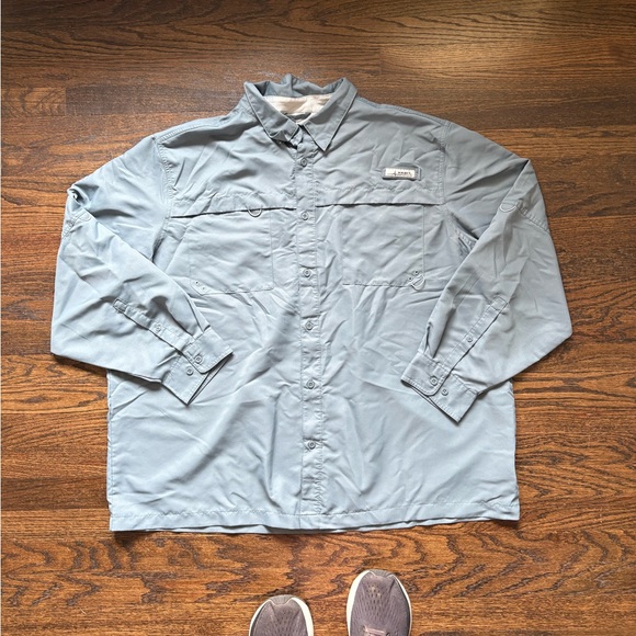 Men's Light Blue Casual Button Down Shirt - Picture 1 of 5